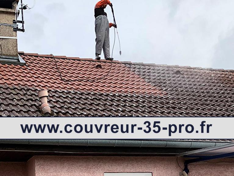 Travaux de nettoyage toiture 35